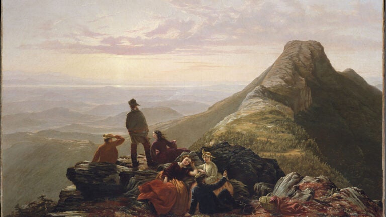 The Belated Party on Mansfield Mountain Artist: Jerome B. Thompson (1814–1886) Date: 1858 Culture: American Medium: Oil