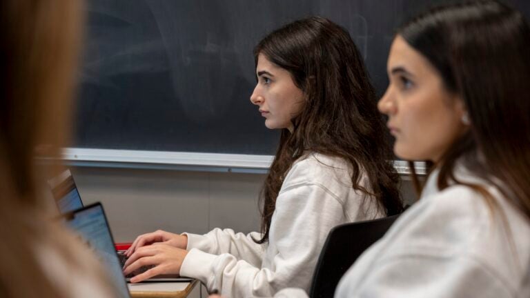 Student listening to a lecture for students