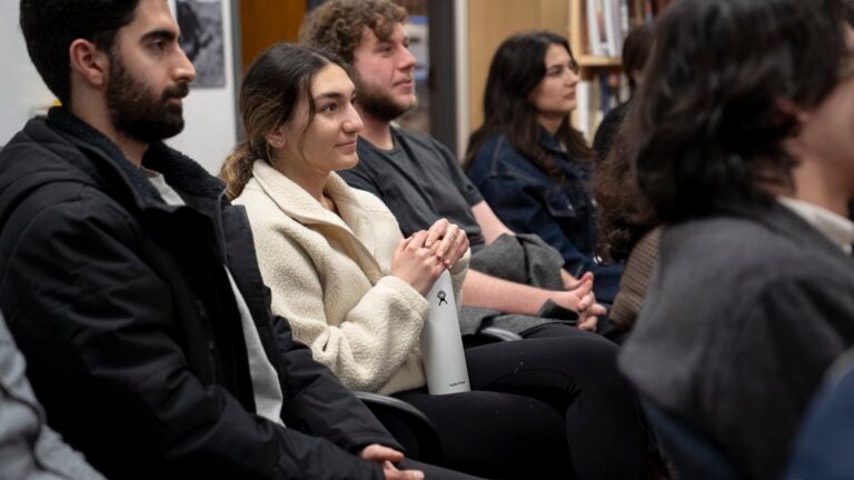 Students participating at an event at the USC Dornsife Institute of Armenian Studies for students