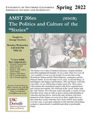 AMSR 206m The Politics and Culture of the 