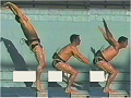 A photo depicting the phases of a diver diving into a pool
