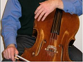 Closeup of someone playing cello