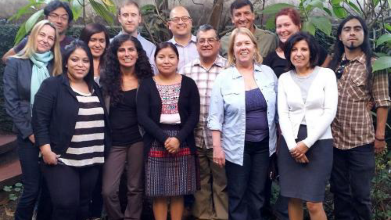 Staff from the FAFG and Shoah Foundation pose for a picture in Guatemala.