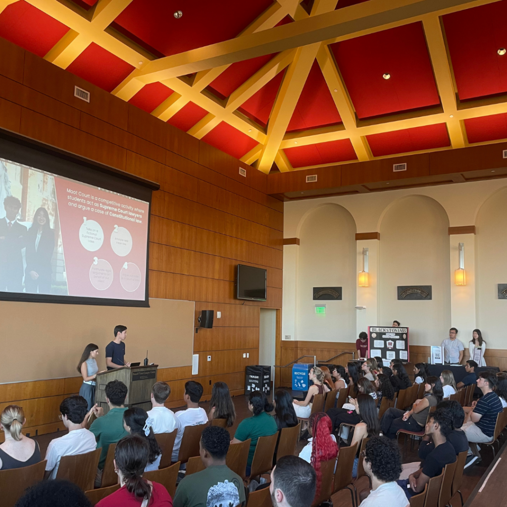 Fall 2023 Pre-Law Involvement Fair org presentations.