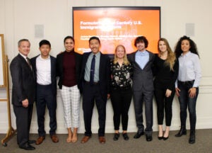 Group Photo of Immigration Reform Presentation with Policy Internship Research cohort