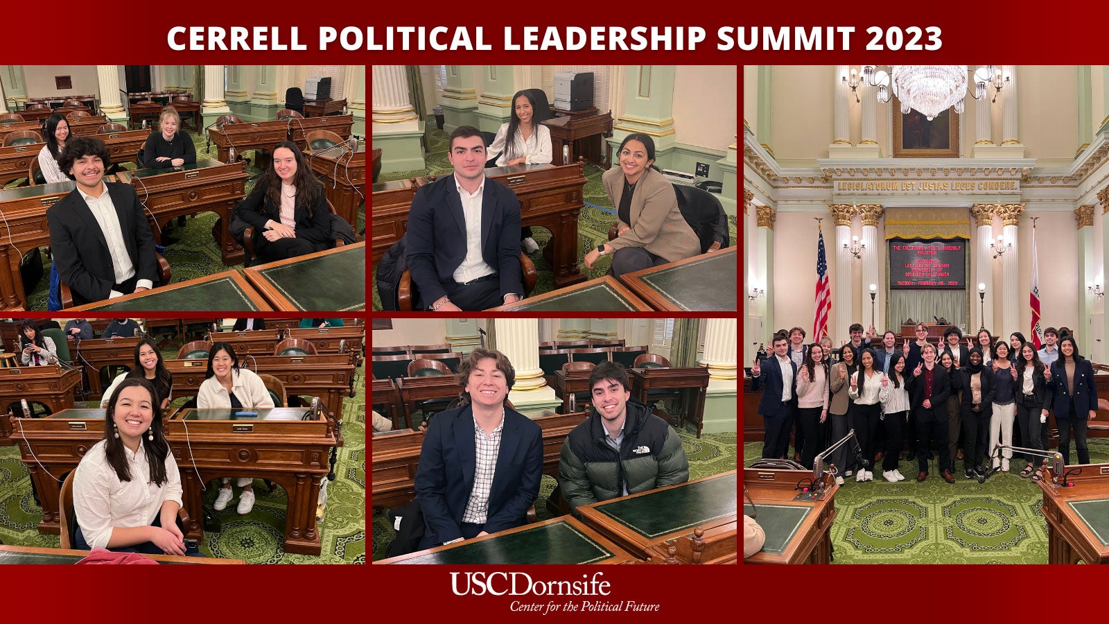 Photo collage of CPF's 2023 Cerrell Political Leadership Summit