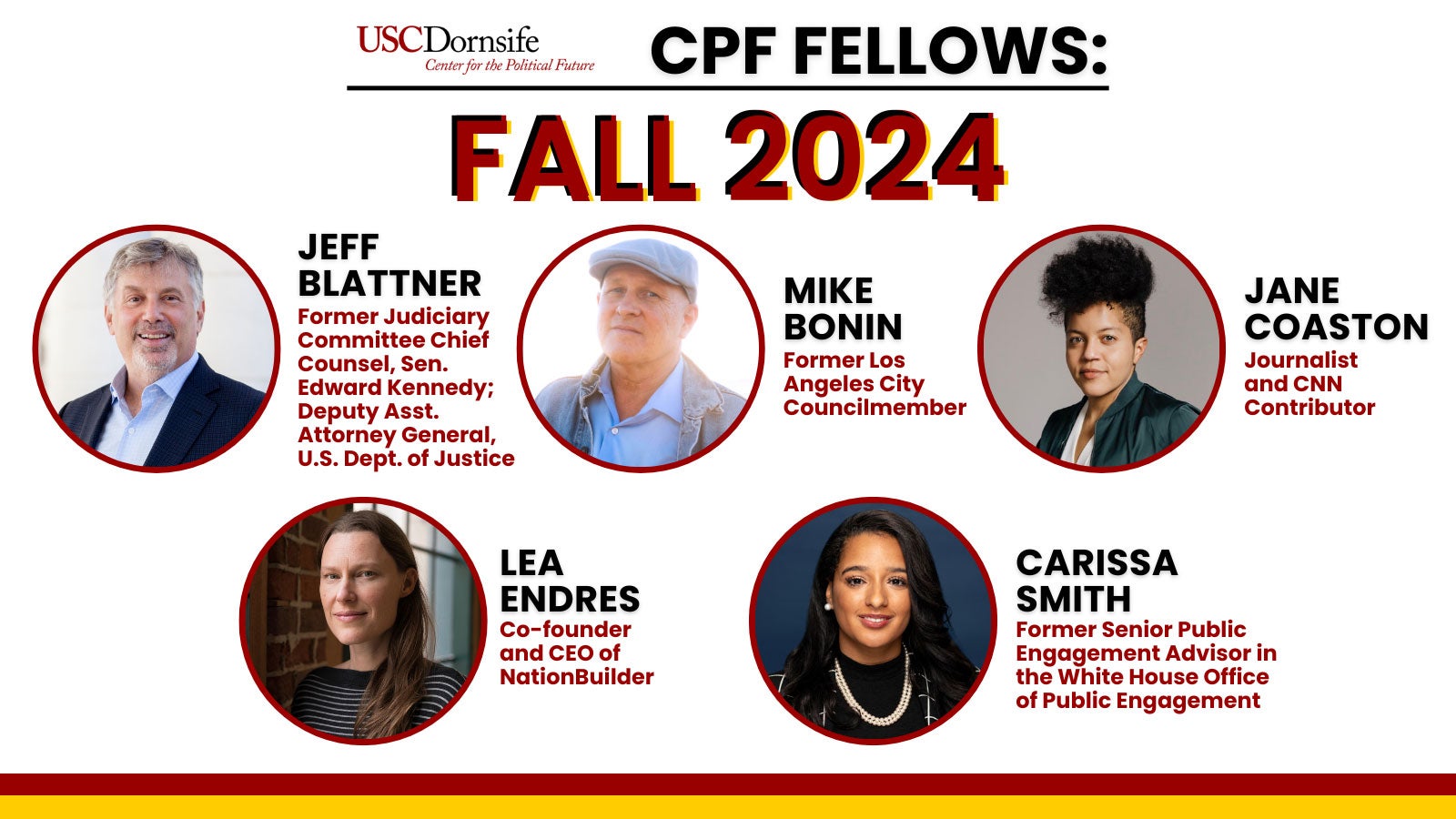 Graphic highlighting the Fall 2024 CPF Fellows