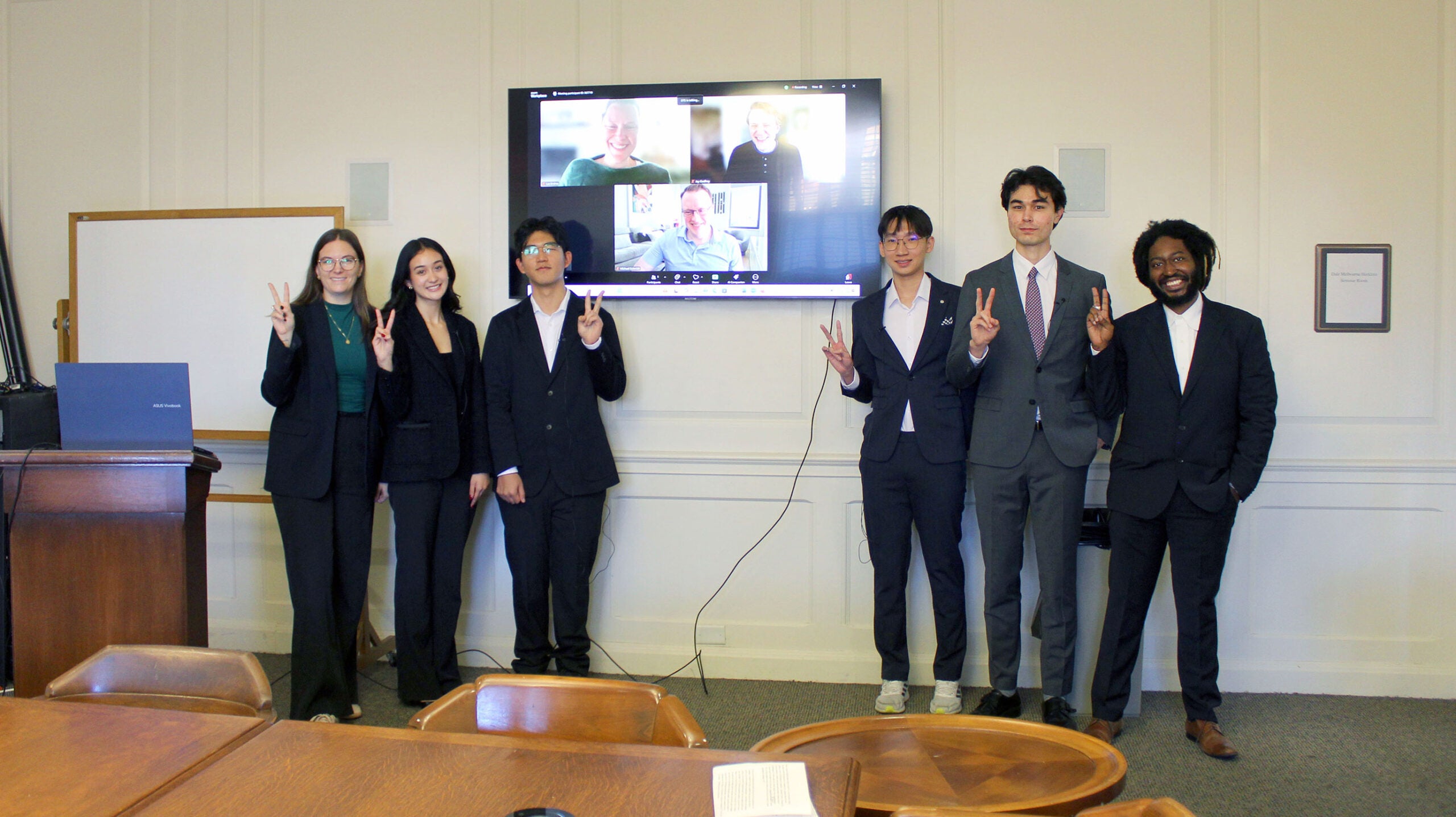 Group Photo of Fall 2024 Policy Research Internship Project “Impact of Technology on Political Participation” with NationBuilder