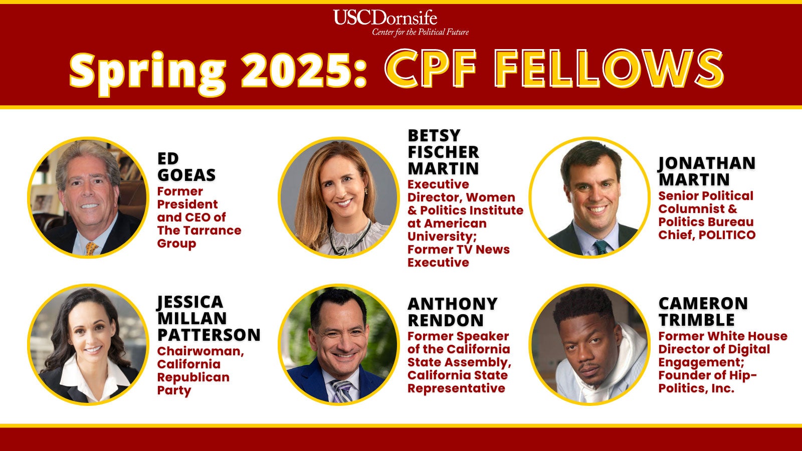 Graphic highlighting the Spring 2025 CPF Fellows