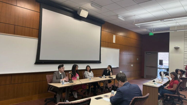 Students and faculty alike were in attendance, congregating at the end of the panel to meet the speakers and learn more about their views. (Source: Dahlia Beck / Daily Trojan)