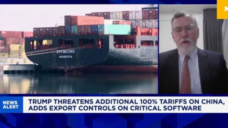 Frank Lavin, Fall 2025 CPF Fellow and former Undersecretary for International Trade during the Bush administration, says that he doesn’t see China keeping global export controls in place on a permanent basis, adding that it’s a “lose-lose” situation for both sides. (Source: CNBC)