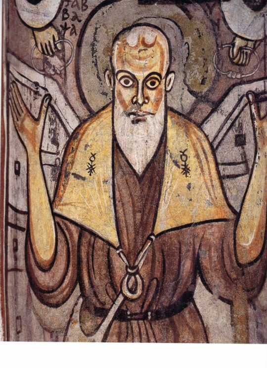 Artwork depicting a monk