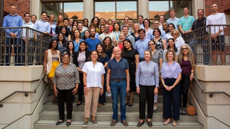 Group photo of CESR All Hands 2022 in front of Dauterive Hall