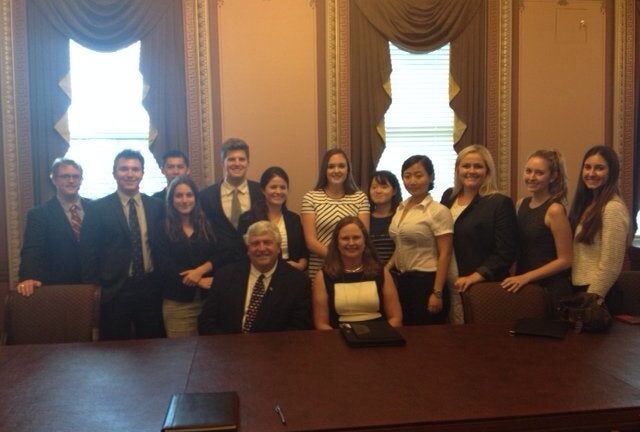 Prof. Wayne Glass' students PWP group meeting with National Security Council officials in Washington, D.C.
