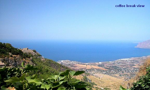 View of hills and oceanside