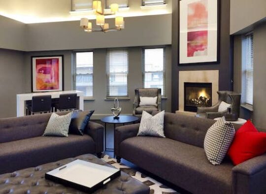 Living room - student semester apartments in Washington DC