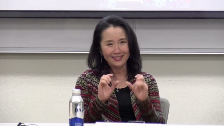 Panelist Teresa Watanabe speaking.