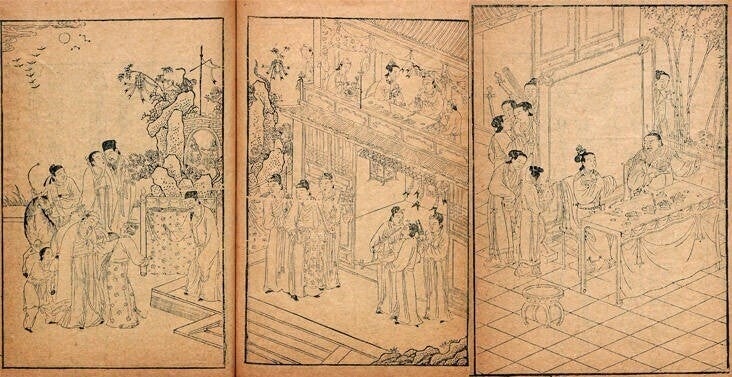 3 old illustrations of East Asian origin