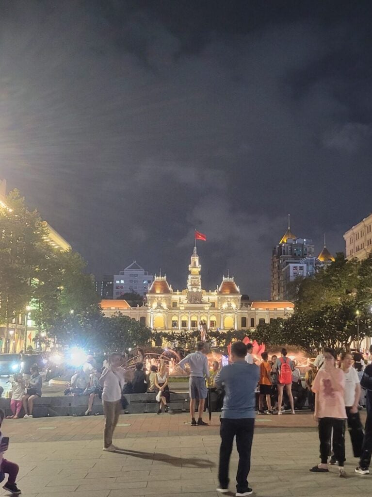 Ho Chi Minh City at night.