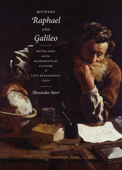Book cover for "Between Raphael and Galileo."