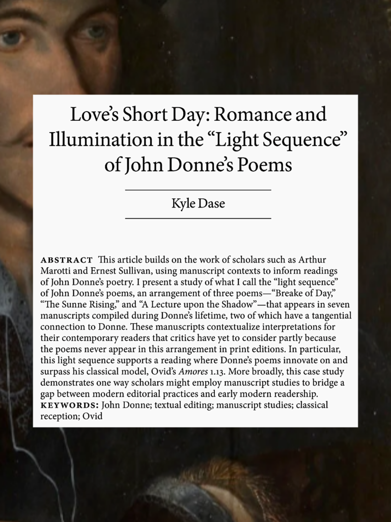 Love's Short Day: Romance and Illumination in the 