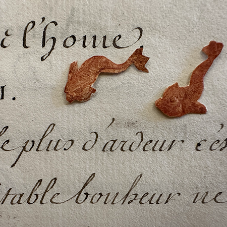 detail of an 18th century manuscript page