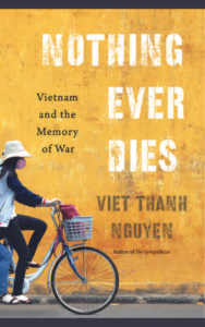 An individual sits on a bicycle at the left corner of the cover. The title and author name are displayed.