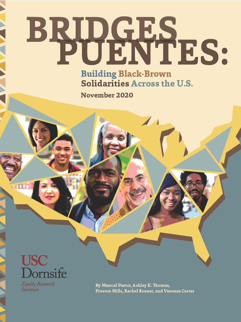 front cover of the report featuring artistic depictions of diverse groups of people in the United States