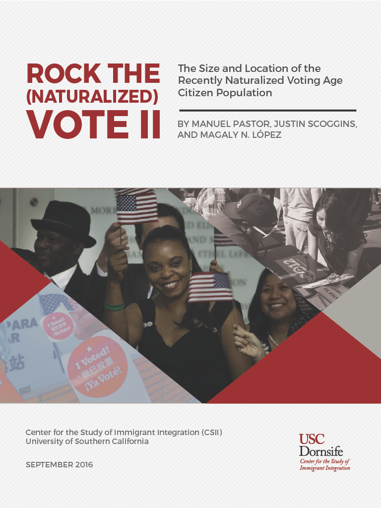Report cover featuring Black people and people of color voting and holding the United States flag