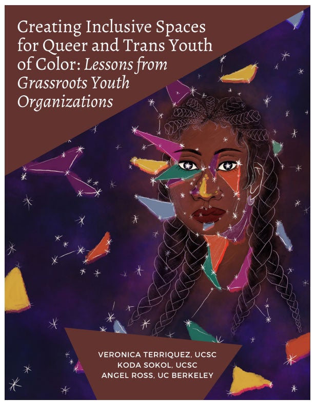 report cover featuring artwork of a Black woman designed by Sage Alucero