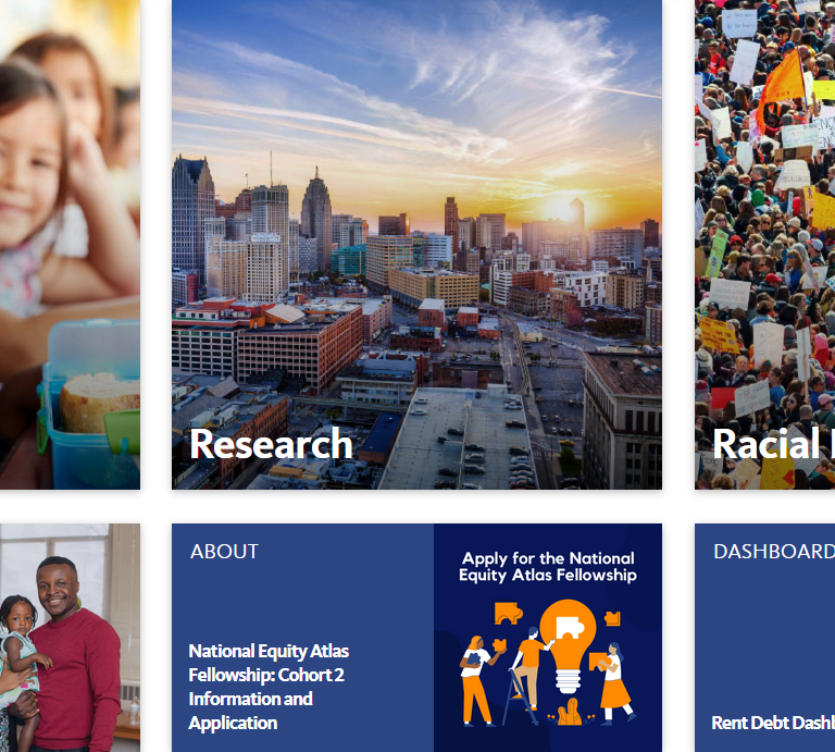 National Equity Atlas website covering indicators, research, and the Racial Equity Data Lab.