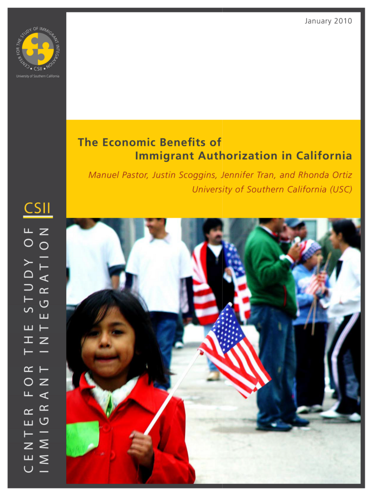 Report cover of adults and children of color holding United States flags
