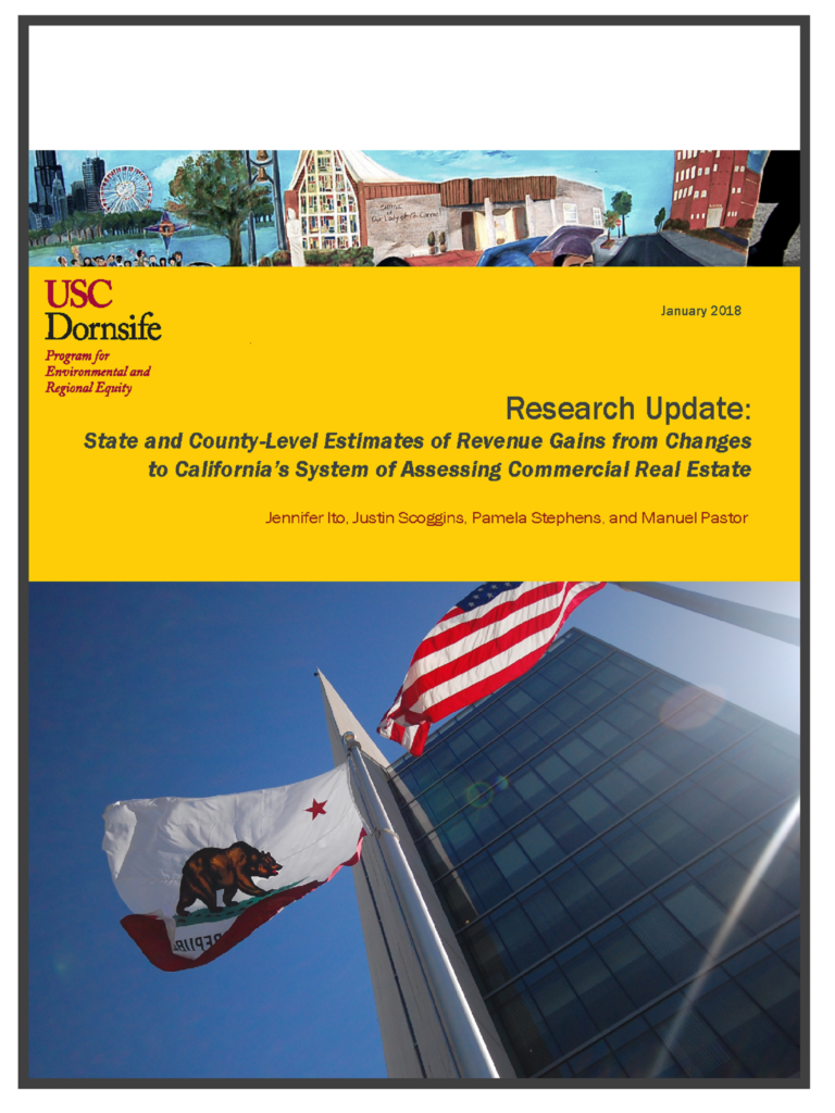 Report cover featuring the California and United States flags