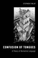 Book cover of Confusion of Togues featuring black and white photo of stone tower