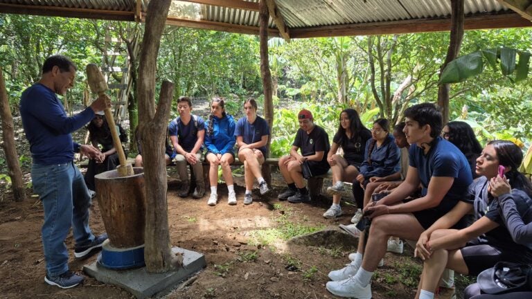 Grinding Coffee Finca La Bella