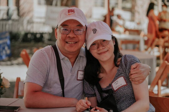 Photo of USC Dornsife Student and their father