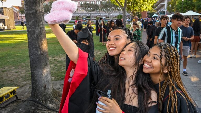 Photo of Various USC students at graduation