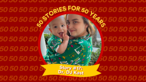 Profile picture and text: 50 FOR 50 STORIES: Story #17: Dr. DJ Kast
