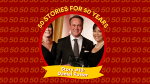 Profile picture and text: 50 FOR 50 STORIES: Story #18: Daniel Potter