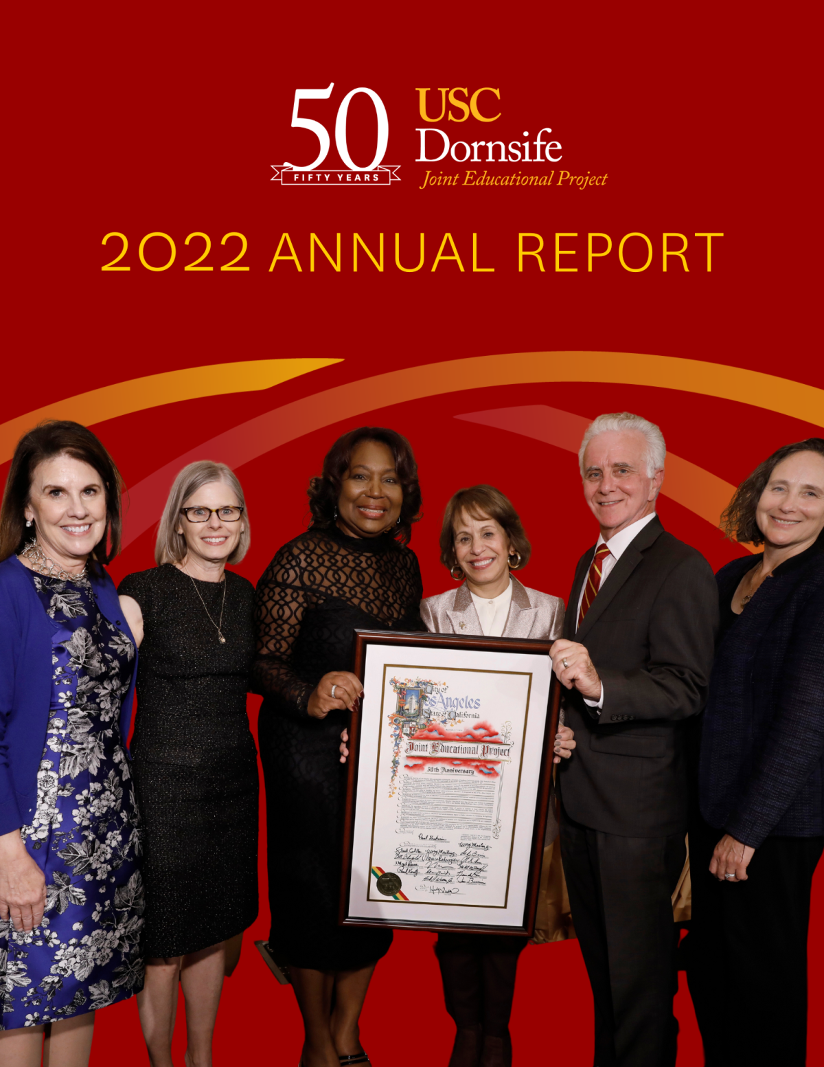 2022 Annual Report Cover including people posing