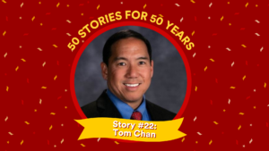 Profile picture and text: 50 FOR 50 STORIES: Story #22: Tom Chan