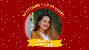 Profile picture and text: 50 FOR 50 STORIES: Story #41: Lizette Zarate
