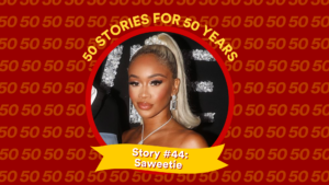Profile picture and text: 50 FOR 50 STORIES: Story #44: Saweetie