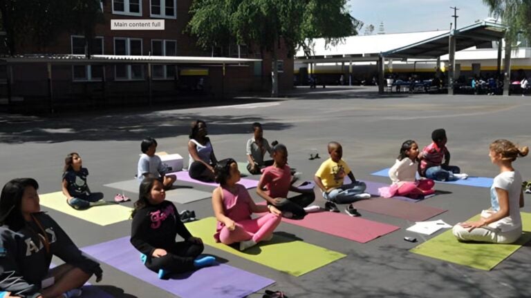 Kids doing Yoga