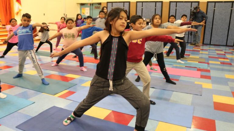 Kids doing Yoga