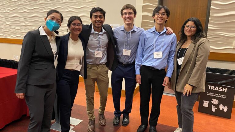 A group of students posing for a photo