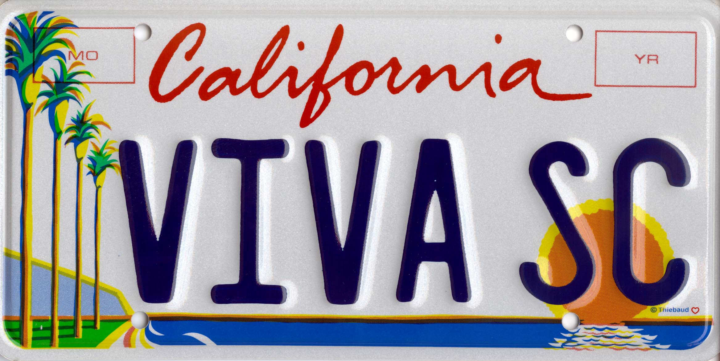California license plate that reads Viva SC