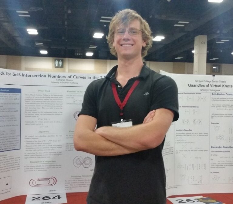 Cameron Thieme presenting his research in algebraic topology at the 2015 JMM.