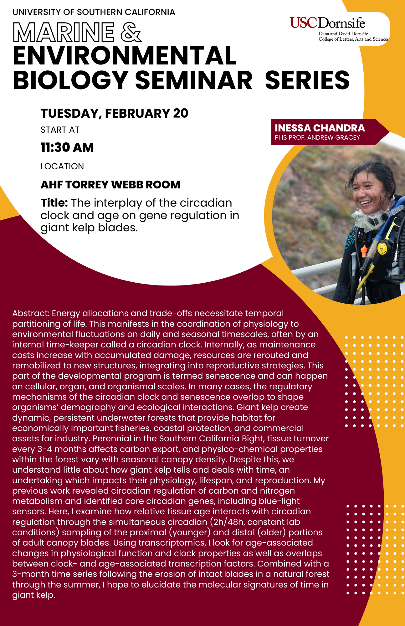 MEB Seminar | Inessa Chandra (MEBP Ph.D. Candidate) & Dr. Suzanne ...
