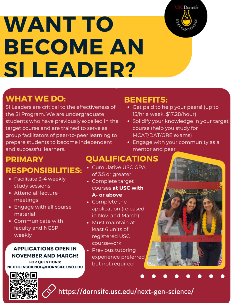 Want to become an SI Leader